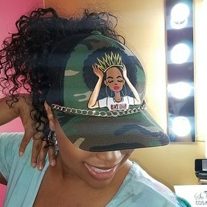 Black Queen Ponytail Trucker Hat